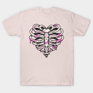 skeleton valentine, heart T-Shirt